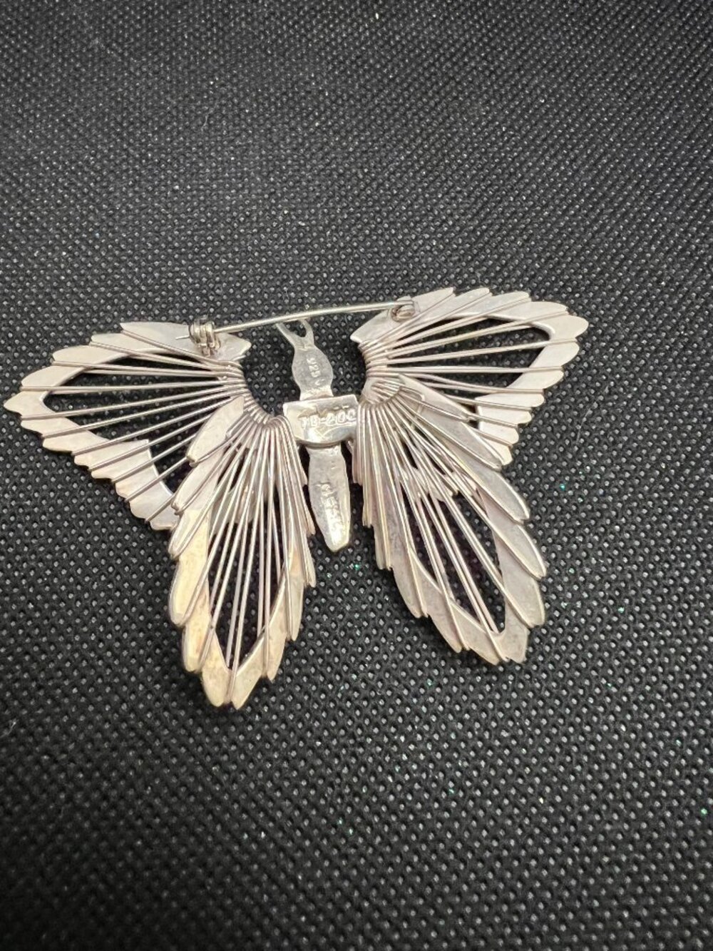 Sterling Silver Taxco TC-202 Mexican Butterfly Brooch Pin 925 24.1 g - Picture 3 of 6